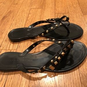 Black studded sandals
